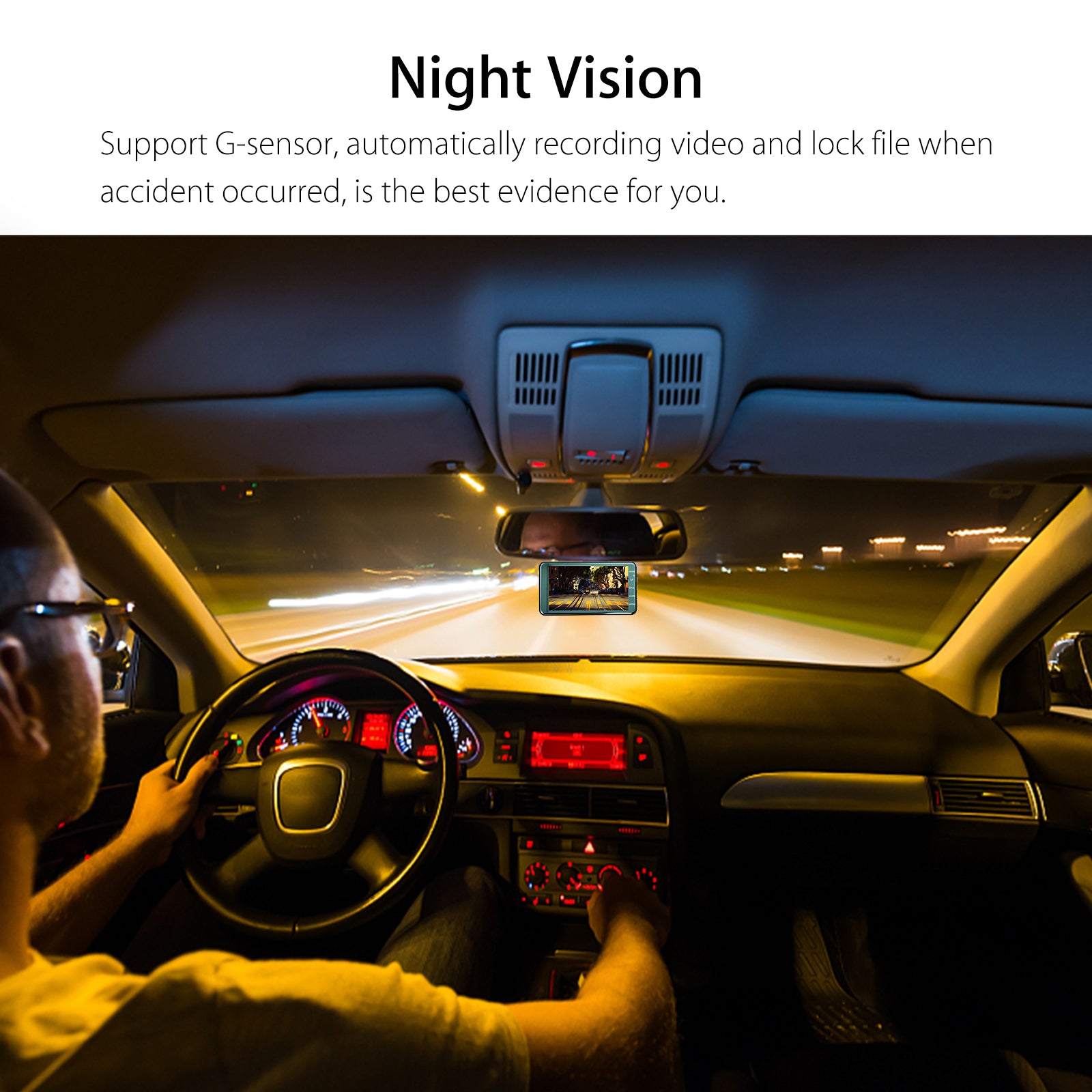 4"/4.5" IPS Screen Full HD 1080P DVR Dash Cam, Car Dashboard Camera Video Recorder w/ G-sensor