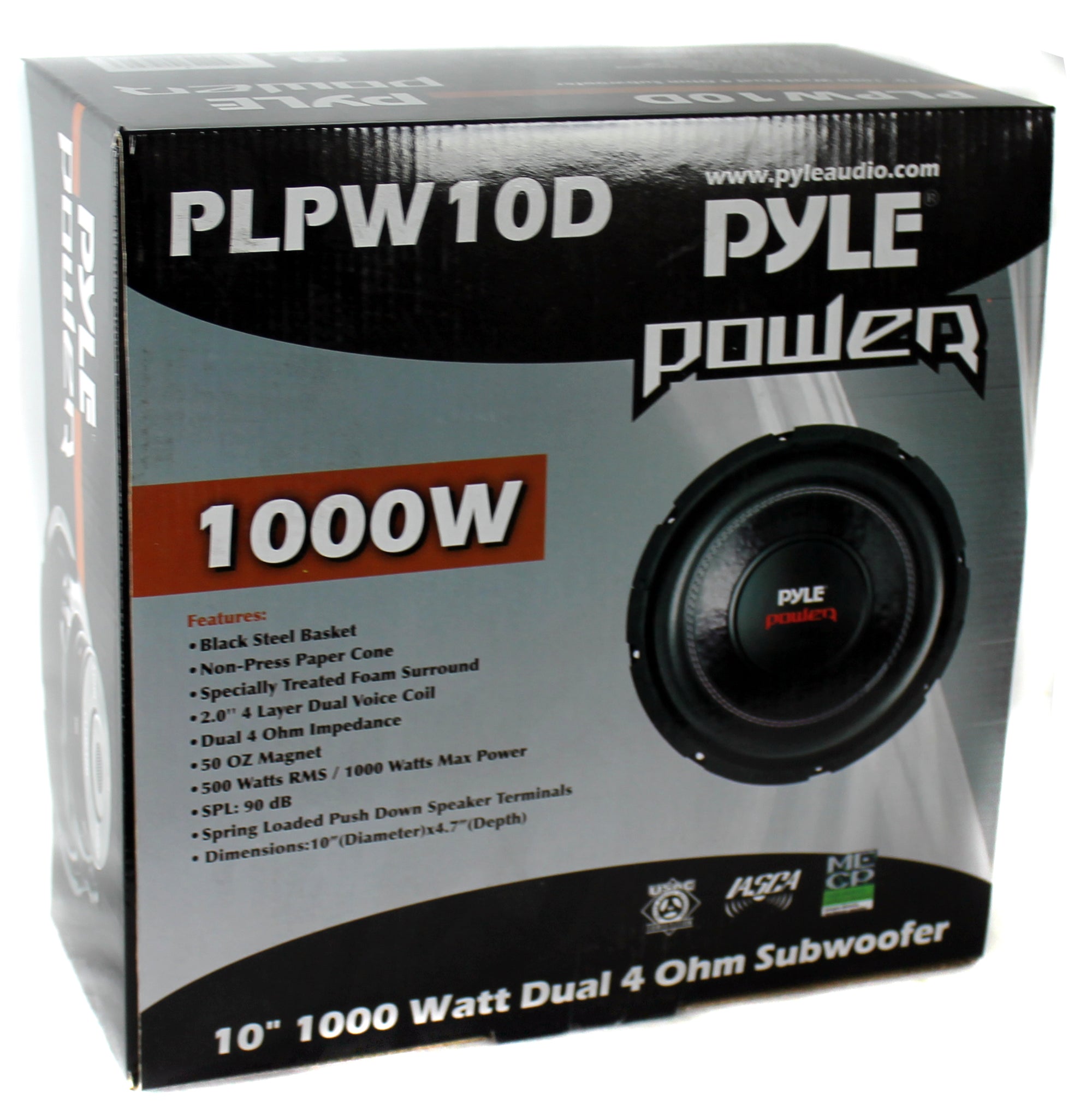 10" Inch 1000 Watt Dual 4 Ohm Subwoofer